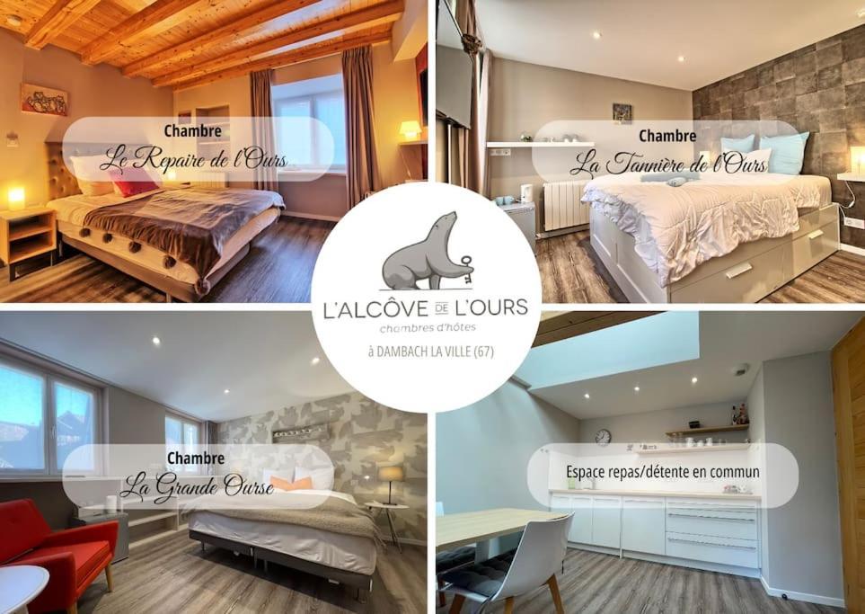 Le Repaire De L'Ours - L'Alcove De L'Ours - Chambre Cosy 2 Pers Dambach Eksteriør bilde